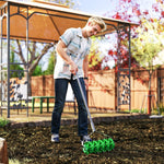 Lawn Aerator 45cm Wide Manual with 30 Iron Spikes