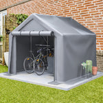 Garage Tent 244x241x217cm, Waterproof Tool & Bicycle Shed, Gray