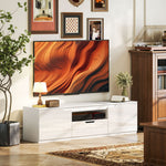TV Cabinet Lowboard, 2 Doors, Drawer, 160cm, White