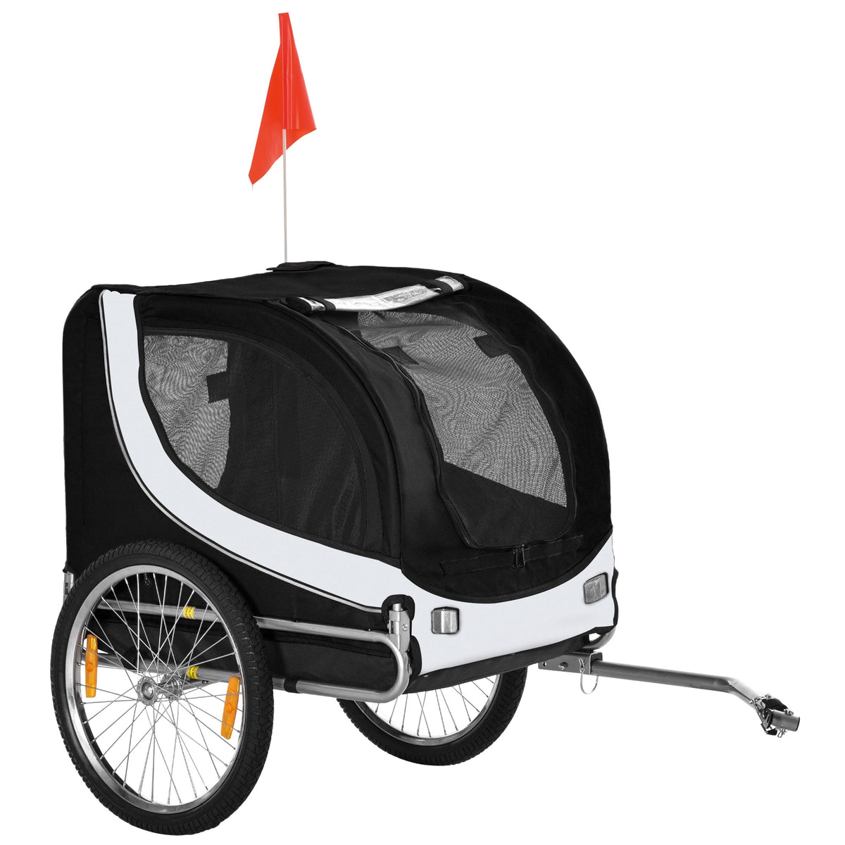Dog Trailer Bicycle Transporter White+Black