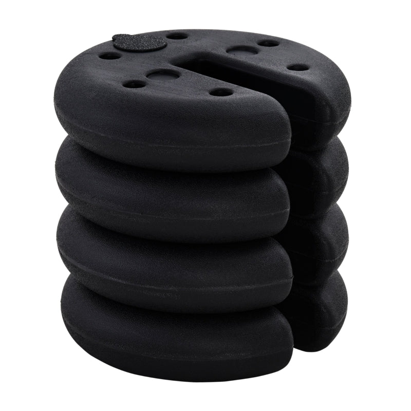 Party Tent Weight, Fillable 5 kg, HDPE Plastic Black
