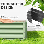 Garden Bed Planter, Steel Housing, 120 x 120 x 30 cm, Green