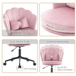 Dressing/Office Chair - Petal Back, Butterfly Lumbar Support, Height Adjustable - Soft Cushion