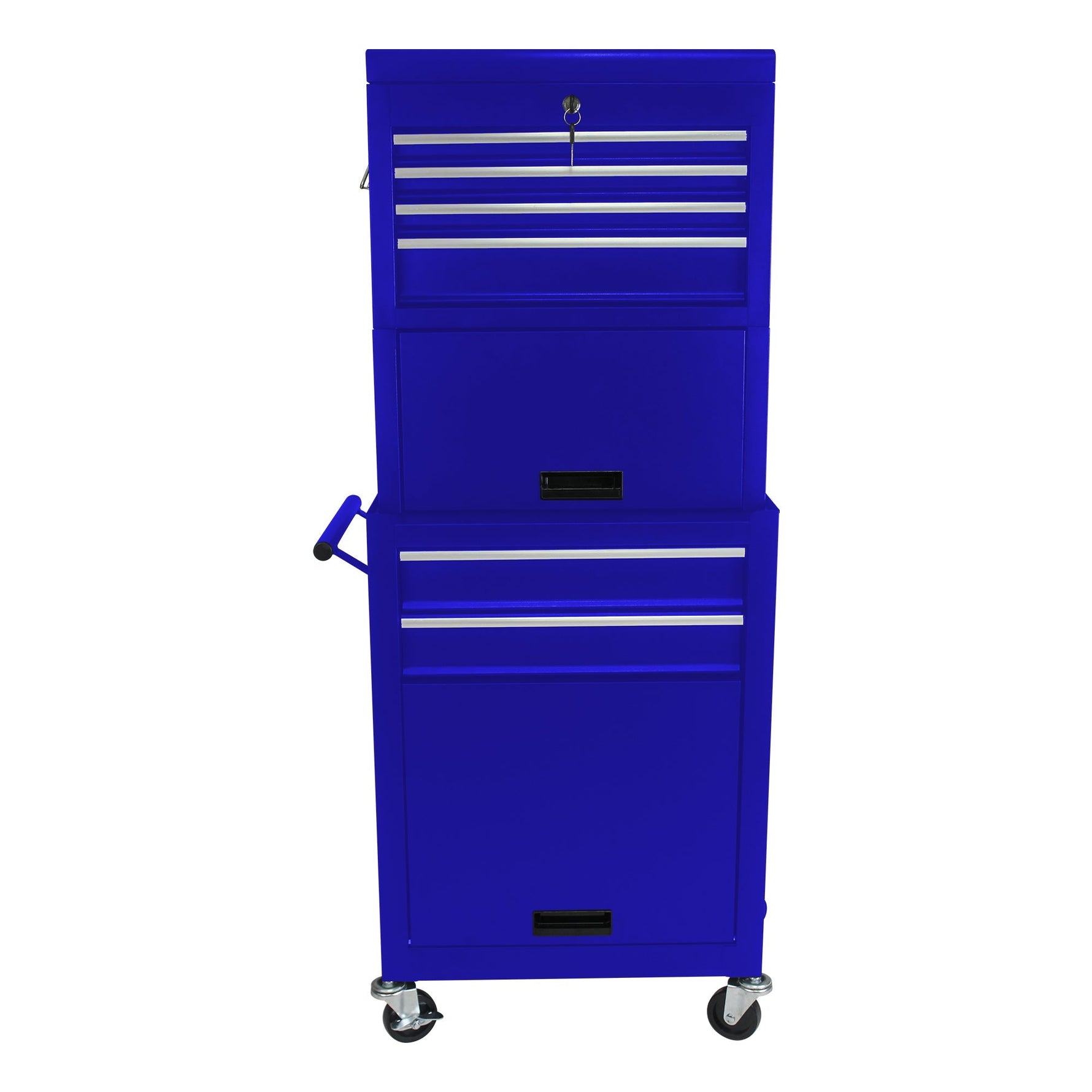 Tool Cabinet 6-Drawer Rolling 2-in-1 Organizer Blue