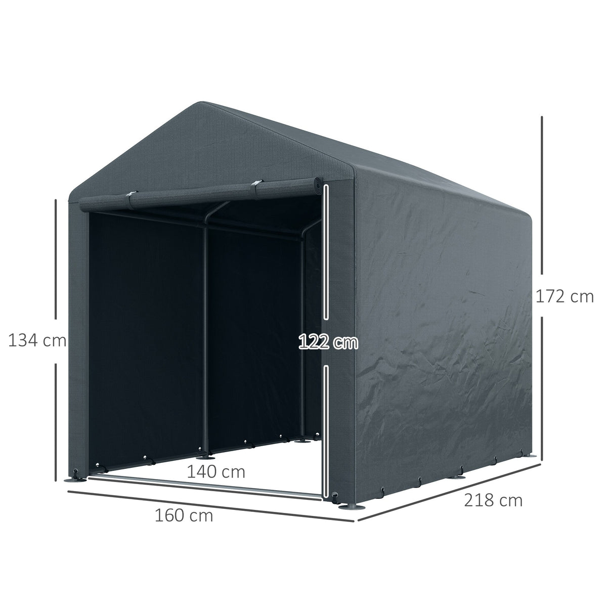 Garage Tent, UV Protection Storage with Zipper, Water-Repellent Foil