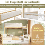 Children's Bunk Bed 90x200/140x200 with Drawers, White & Oak