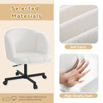 Swivel Desk Chair 360° Swivel Adjustable Height Teddy Beige