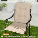 Seat Cushions, Set of 4 Chair Pads, Outdoor Indoor, Beige