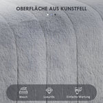 Upholstered Bench, Faux Fur, 82 x 30 x 47 cm, Gray