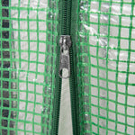 Greenhouse Roll-Up Door 100x50x150cm Steel Plastic Green