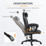 Gaming Chair Ergonomic with Heat & Vibration, Faux Leather