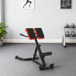 Training Chair Fitness Bench Weight Bench, Adjustable Handles, Steel Red+Black