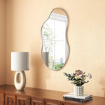 Wall Mirror 43'' Asymmetrical Metal Frame