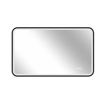 LED Bathroom Mirror 70x90 cm Dimmable Anti-Fog, Black Aluminum