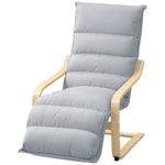 Lounge Chair, Adjustable Footrest, Rocking, Reading, Light Gray Velvet