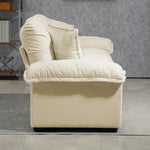 Two-Seater Sofa Deep 213cm Double Layer Cushions - Chenille