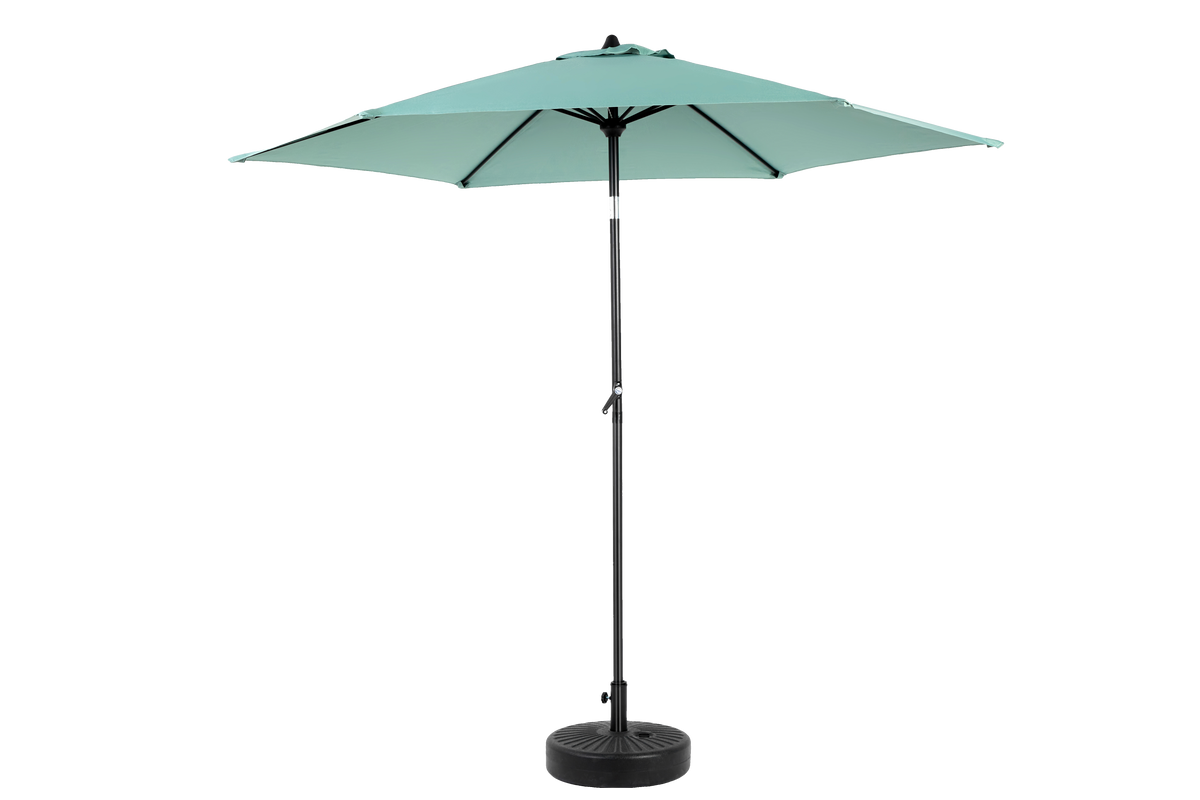 9 Ft Double Sided Outdoor Umbrella, Rectangular Large with Crank, Light Green
