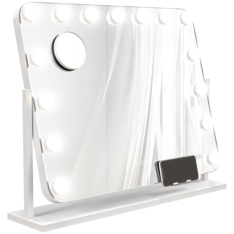 LED Vanity Mirror, Dimmable, Touch Control, USB, White