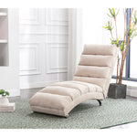 Relaxation Lounger, Fixed Reclining Sofa with Vibration and Side Pockets, Modern Furniture
