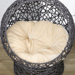Cat Basket Cat Cave, 2-Piece with Cushion, Anthracite
