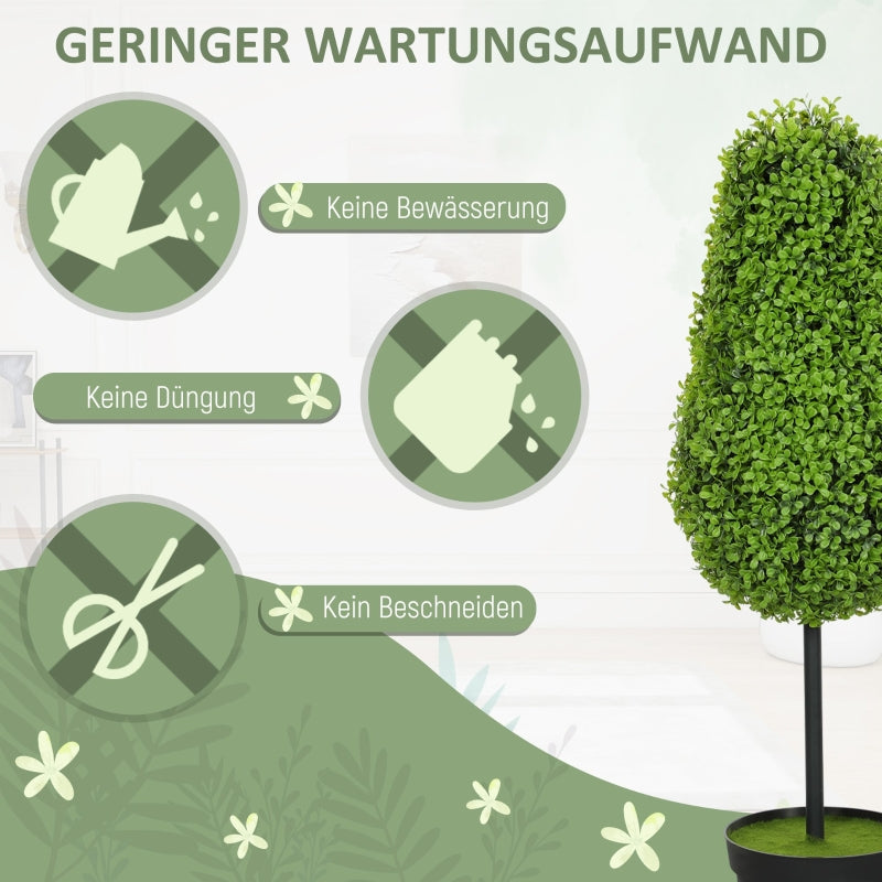 Artificial Boxwood Plants, Teardrop Shape 90cm, Plastic