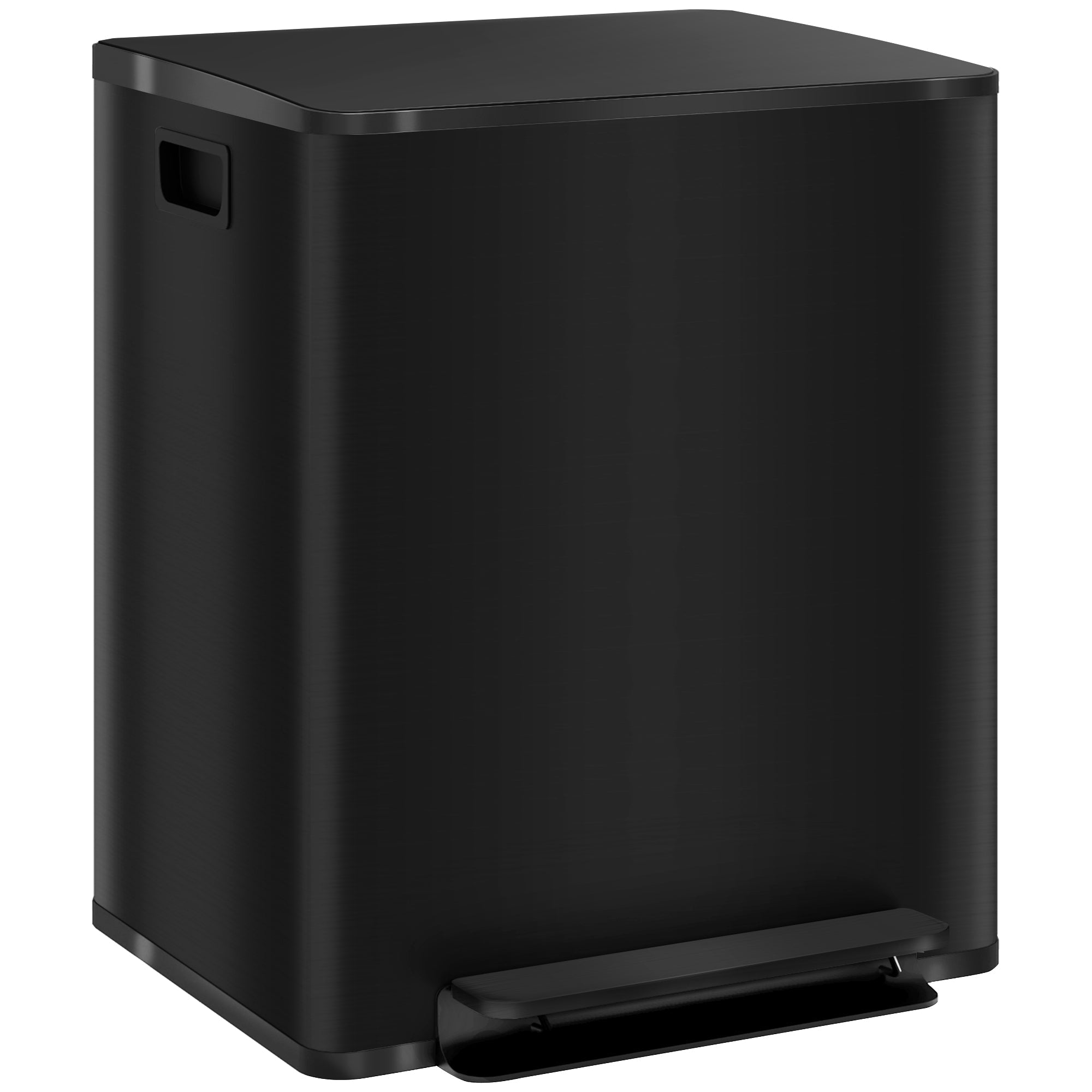 Trash Can 2x25L Pedal Bin, Dual, Stainless Steel