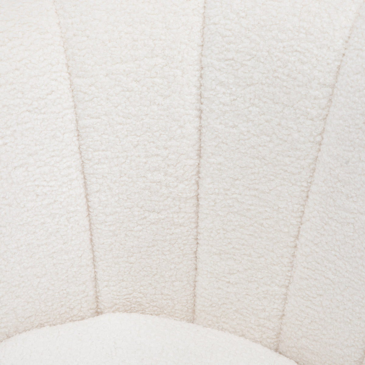Armchair, Upholstered Shell-Shaped Recliner, Fleece, White