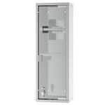 Medicine Cabinet First Aid Cabinet 20x12x58cm Home Office Stainless Steel Silver