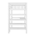 Loft Bed 90x200cm Storage Under-Bed Desk - White