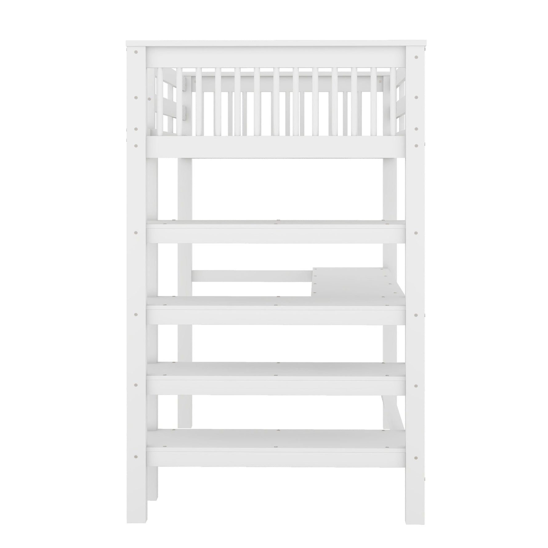 Loft Bed 90x200cm Storage Under-Bed Desk - White