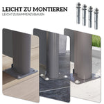 Side Awning Extendable Opaque Privacy Screen, 300x180cm, Dark Gray