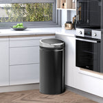 Sensor Trash Can 42L, Electric Automatic Waste Bin, Steel Black
