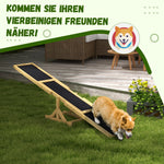 Dog Seesaw, Agility Ramp for Balance, Wood Yellow