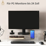 Monitor Stand with Keyboard Compartment 2 Tiers for 24 Inch - Transparent Acrylic