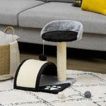 Cat Tree, Play Balls & Sisal Rope Scratching Posts, Black