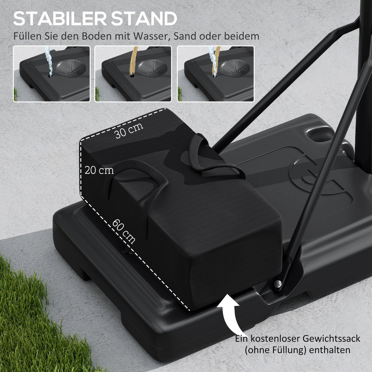 Outdoor Basketball Hoop, Adjustable Height, Shatter-Proof Backboard, Adults
