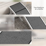 Pet Ramp, Non-Slip Carpet, for Dogs up to 30 kg, Pinewood Polyester White+Gray