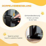 Dog Safety Gate 75-103 cm Auto-Close Stair/Pet Steel, Black