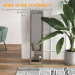 Standing Mirror Full Length Dressing Wardrobe Aluminum Gray