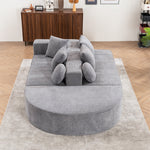 Modular Sofa Segmented Boneless No Assembly - Chenille Fabric