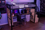 Upholstered Bed 180x200cm with LED, USB & 4 Drawers, Beige