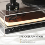 Monitor Stand with Keyboard Compartment 2 Tiers for 24 Inch - Transparent Acrylic
