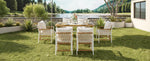 Modern Outdoor Patio Set with Cushions & Woven Armrests, Iron