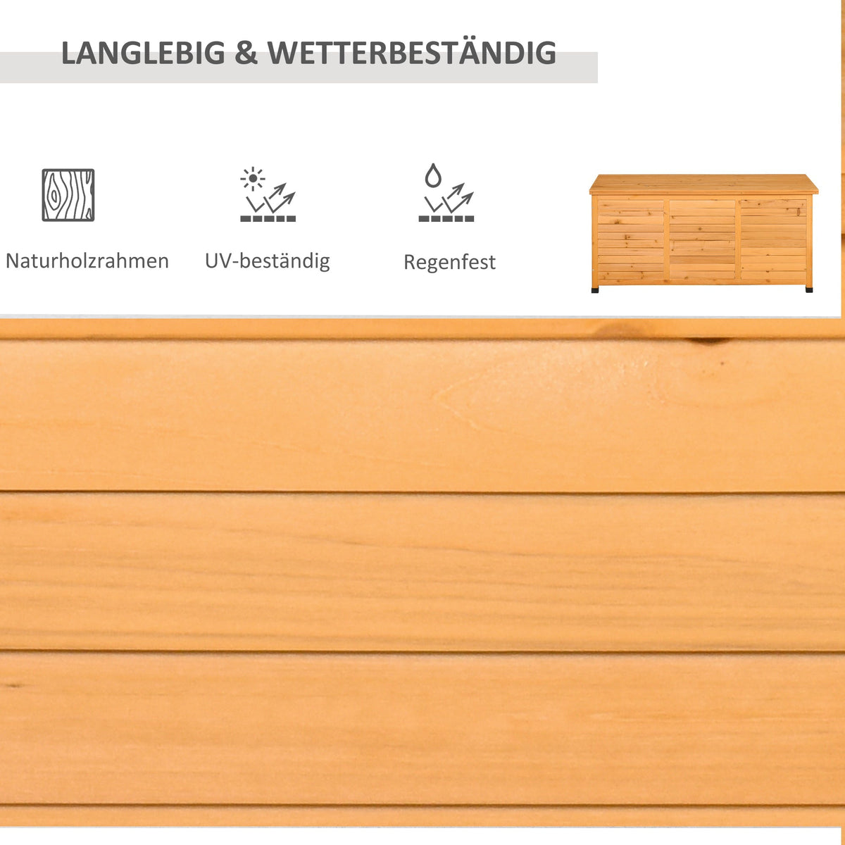 Garden Shed Tool Storage Cabinet Water-Resistant Durable Large Capacity 127x56x60cm Fir Wood Yellow