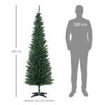 Artificial Christmas Tree with Stand, 1.8m - Green