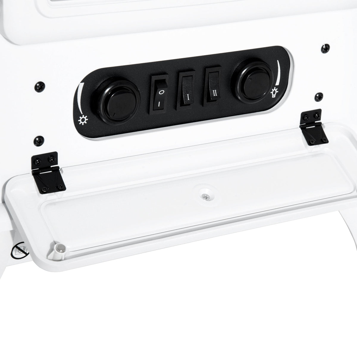 Electric Fireplace, Flame Effect 950/1850W Overheating Protection, White