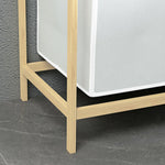 Laundry Basket with 2 Removable Bags, Bamboo Cream