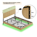 Pull-Out Bed with Bookshelf Headboard 90-180x200cm, Solid Wood & MDF