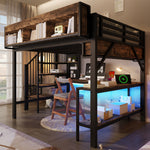 Upholstered Bed 140x200cm with Mattress, Dark Grey Linen