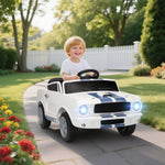 AIYAPLAY Children's Electric Car, 12V with 2.4 GHz Remote Control, White